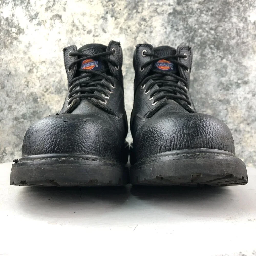Dickies Men's Size 10.5 Prowler Black Leather Steel Toe Slip Resistant Work Boot